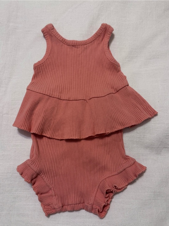 Little One Shop Other - Little One Shop Girls Ribbed Skirted Bodysuit Dusty Rose Pink 3M